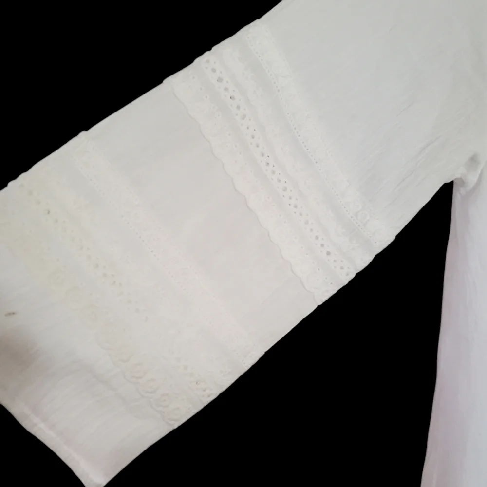 Sundance cataloge white cotton Gauze embroidered dress, size medium - Picture 6 of 12